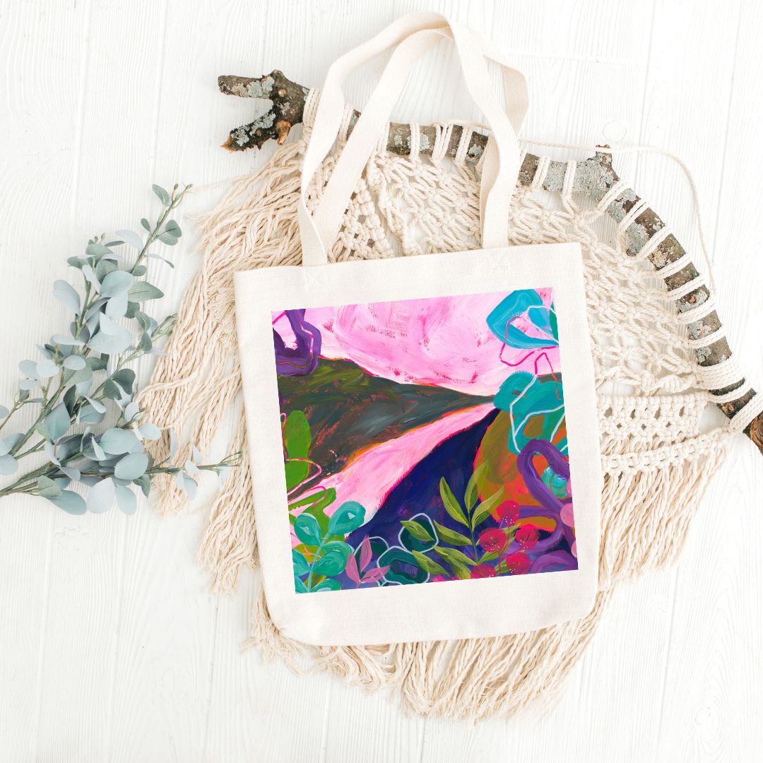 Art Tote Bag - By the Edge of the Magic River - Ros Gervay
