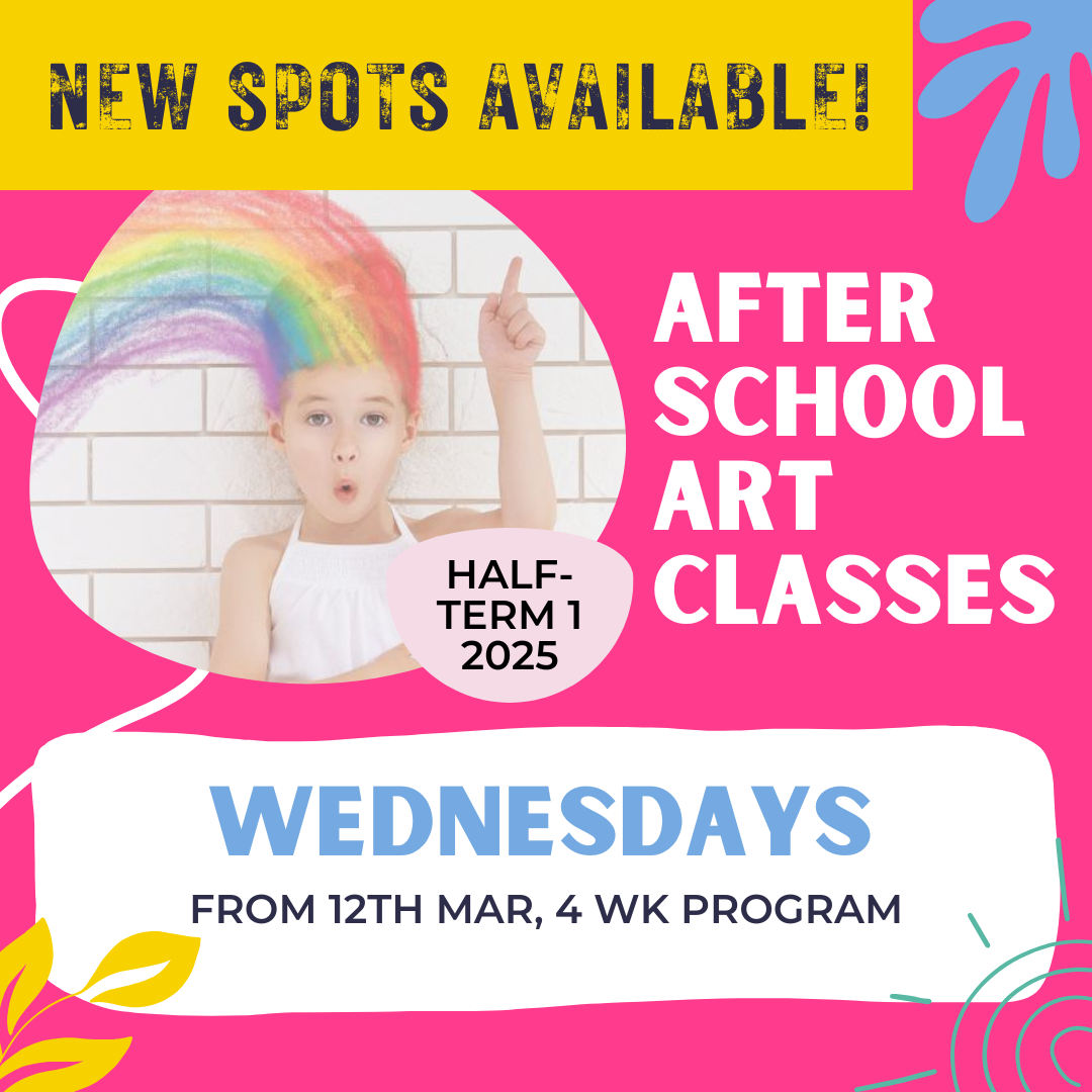 After School Kids Art Classes - Term 1 2025 Wednesdays (Half Term Booking)