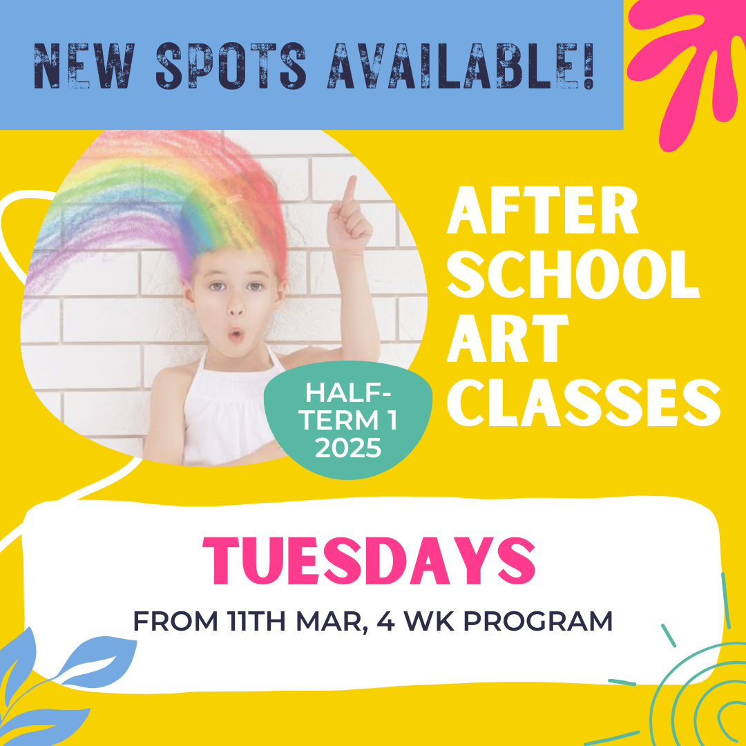 After School Kids Art Classes - Term 1 2025 Tuesdays (Half Term Booking)