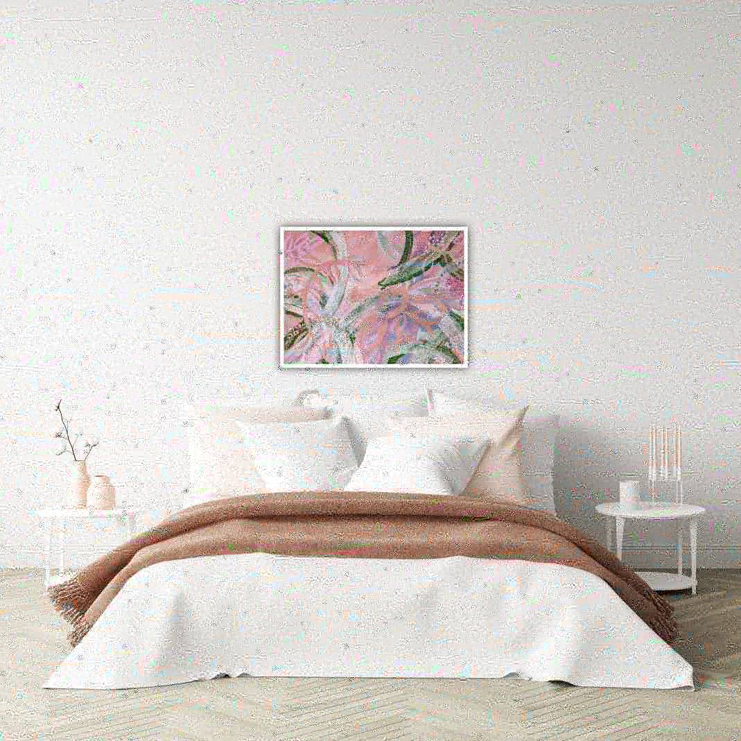 "Flamingo Fields" Original freeshipping - Ros Gervay Creative